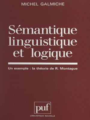 cover image of Sémantique linguistique et logique
